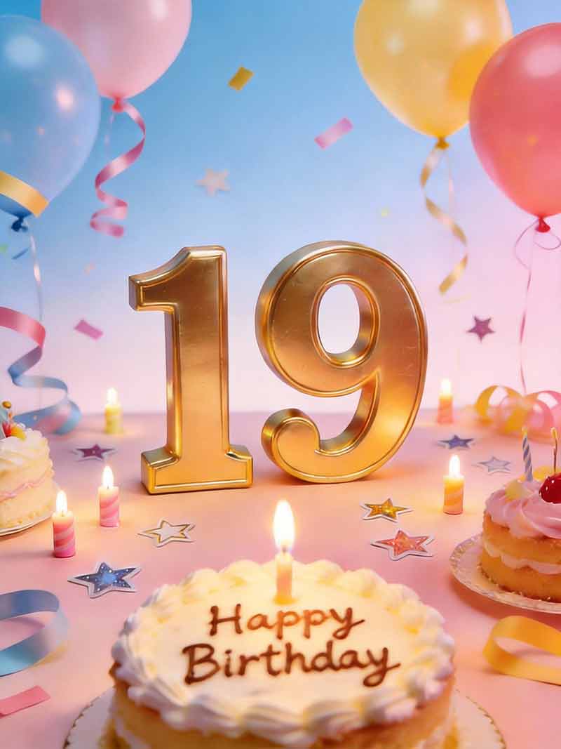 哇，我19歲了